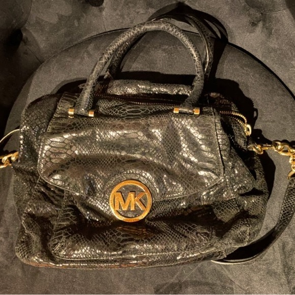 Michael kors Black embossed python bag - Picture 1 of 1